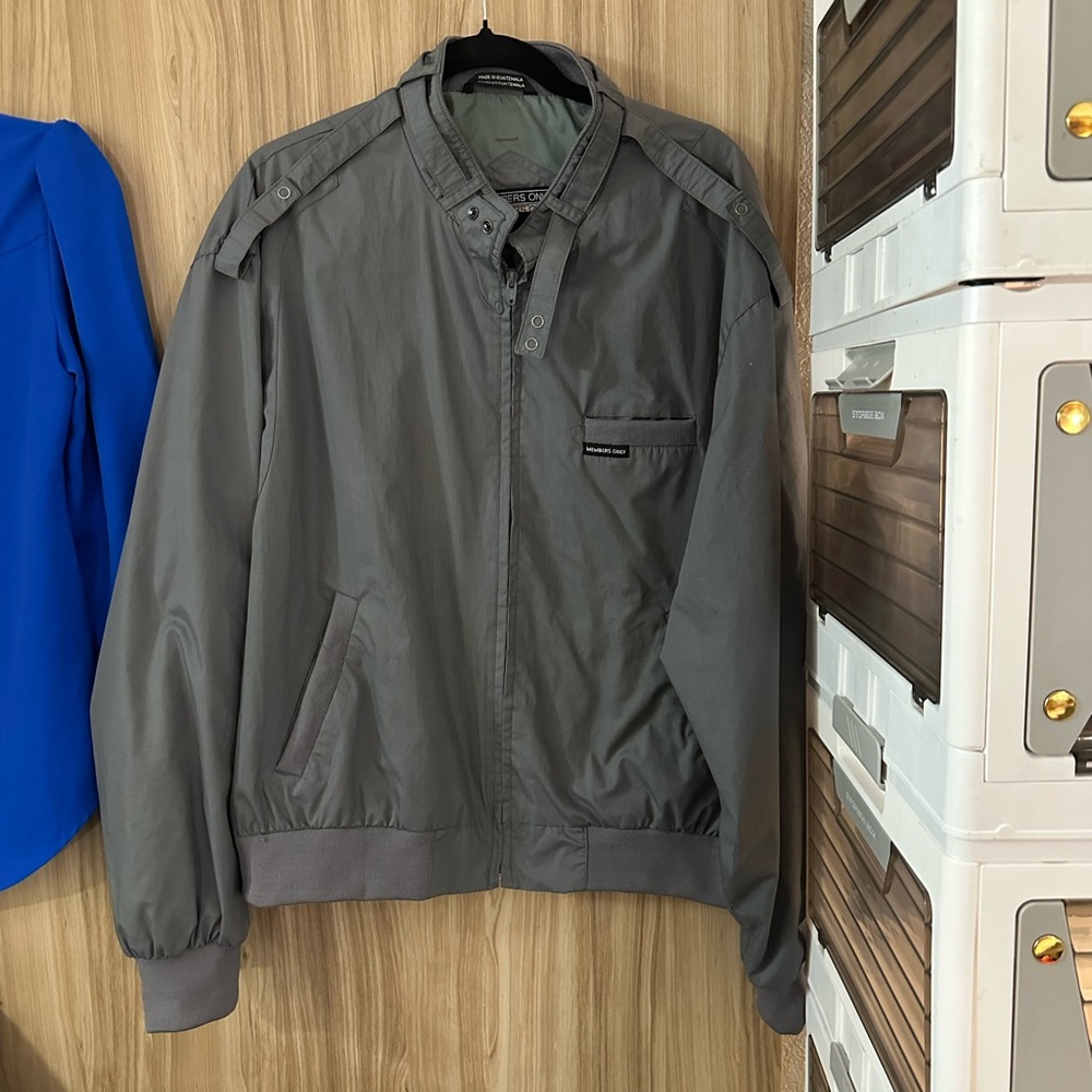 Members Only Charcoal Windbreaker